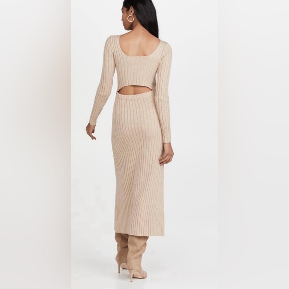 Lioness Main Squeeze Midi Dress Oatmeal Size XS - Picture 2 of 7
